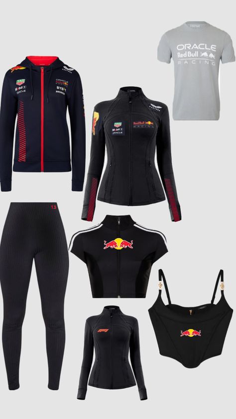 #redbull #redbullmerch #outfitinspo Race Outfit, Race Day Outfits, Diy Fashion Clothing, Red Bull Racing, Women's Costumes, Halloween Costumes Women, Fashion Help, Dream Clothes, Retro Outfits