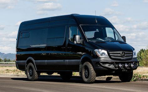 Vanity Van, 15 Passenger Van, Mercedes Sprinter 4x4, Camper Box, Black Mercedes, Mercedes Sprinter Van, Mercedes Benz Vans, Mercedes Van, Moving Van