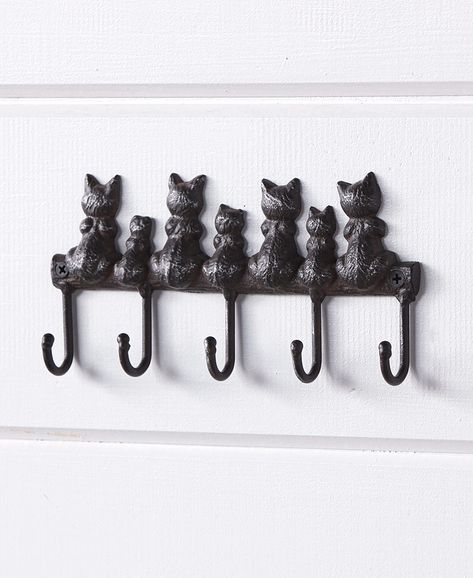 Cast Iron Cat or Dog Wall Hooks | LTD Commodities Iron Cat, Wrought Iron Front Door, Iron Front Door, Wrought Iron Decor, Ltd Commodities, Credit Card Numbers, Iron Decor, Wall Hooks, Bathroom Hooks