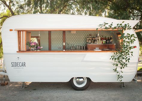 tinker-tin-trailer-co Camper Bar, Trailers Vintage, Glamping Trailer, Caravan Vintage, Camper Vintage, Caravan Bar, Mobile Coffee Shop, Camping Vintage, Coffee Trailer