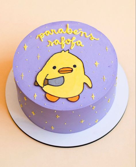 Duck Cake, Breakfast Quiche Recipes, Funny Birthday Cakes, 18th Birthday Cake, Bento Cake, Cute Baking, Easy Cake Decorating, Tasty Baking, Pretty Birthday Cakes