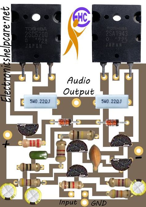 5200 1943 Circuit Diagram, Subwoofer Amplifier Circuit Diagram, Audio Amplifier Circuit Diagram, Amplifier Circuit Diagram, Simple Electronic Circuits, Diy Audio Projects, Basic Electronic Circuits, Basic Electrical Wiring, Mini Amplifier