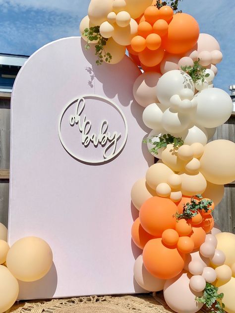 Little Cutie DIY Balloon Arch Garland Kit | Orange Blush White | Cutie Theme Baby Shower Gender Reveal Kids Birthday Party Balloon Decor Cutie Theme, Orange Birthday Parties, Diy Balloon Arch, Baby Shower Balloon Arch, Citrus Baby, Orange Theme, Peach Baby Shower, Orange Birthday, Gender Reveal Party Theme