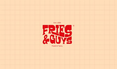 FRIES & GUYS Brand Identity :: Behance Diner Branding, Nostalgic 90s, American Diner, 90s Theme, Burger And Fries, Graphic Elements, Identity Design, Visual Identity, Brand Identity