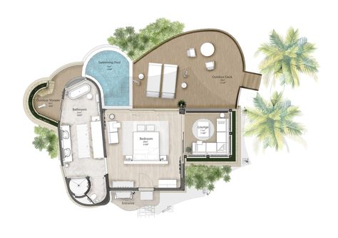 Resort Villa Interior Design, Villa Resort Design Plan, Resort Villa Plan, Resort Villa Design, Small Resort Design Plan, Bali Resort Villa, Resort Hotel Design, Bungalow Resorts, Resort Design Plan