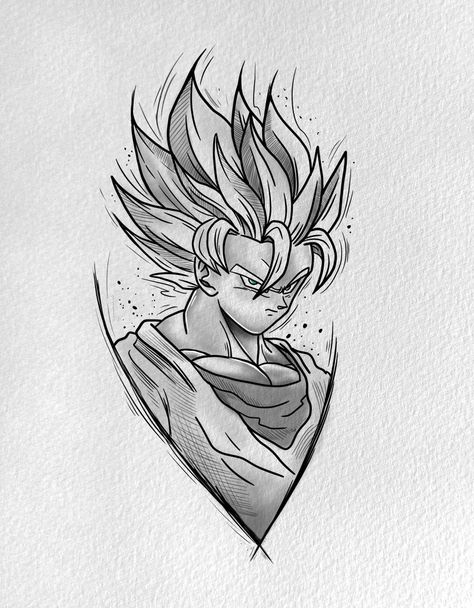 Small Goku Drawing, Enemy Drawing, Dbz Tattoo Ideas, Goku Tattoo Ideas, Goku Tattoo Design, Goku Sketch, Dragon Ball Z Tattoo, Goku Tattoo, Dbz Tattoo