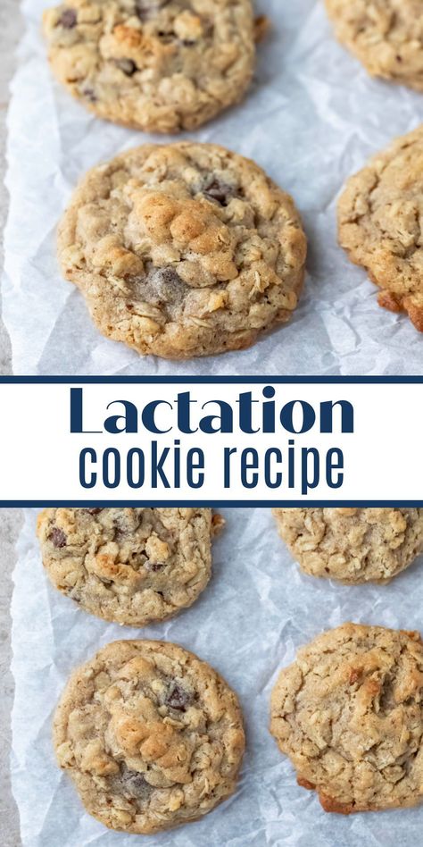 Best homemade lactation cookie recipe! This recipe includes brewer's yeast, oats, flaxseed, and more for a delicious lactation cookie. Lactation Cookie Recipe, Nursing Foods, Healthy Breastfeeding Snacks, Breastfeeding Cookies, Lactation Cookie, Lactation Cookies Recipe, Breastfeeding Snacks, Meal Train Recipes, Breastfeeding Foods