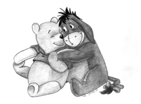 Winnie the Pooh and Eeyore by KerstinSchroeder.deviantart.com...I love Winnie the Pooh! Eeyore Quotes, Disney Cute, Disney Pooh, Good Quotes, Quotes Friendship, Winnie The Pooh Quotes, Real Friendship, Winnie The Pooh Friends, Pooh Quotes