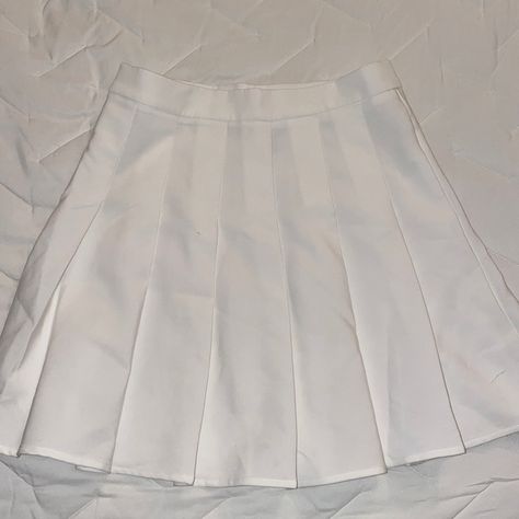 White Tennis/Cheer Skirt, Never Worn! Black Flare Skirt, Shein Skirts, Glitters Skirt, White Tennis Skirt, Black Skater Skirts, Ruffle Hem Skirt, White Pleated Skirt, Skirts White, Overall Skirt