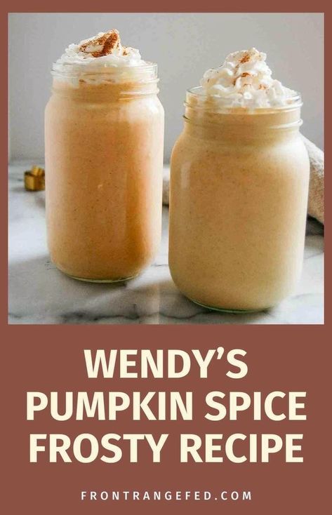 Make fall extra sweet with this Pumpkin Spice Frosty! This copycat recipe of Wendy’s pumpkin spice frosty is creamy, whipped, and tastes like pumpkin pie in frozen form. Easy to make at home, it’s the ideal fall treat for satisfying those pumpkin spice cravings. Find this and more easy dessert recipes at www.frontrangefed.com. Ground Coffee Recipes, Wendys Frosty Recipe, Fat Burning Smoothie Recipes, Cool Whip Desserts, Wendys Frosty, Fruit Desserts Easy, Frosty Recipe, Homemade Pumpkin Spice, Easy Dessert Recipes