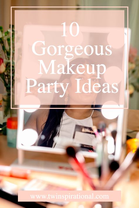 makeup party. peach fuzz tablescape. Makeup Birthday Party Ideas, Makeup Class Ideas, Makeup Party Ideas, Sweet 16 Makeup, Makeup Birthday Party, 16 Party Themes, Mary Kay Party Ideas, Makeover Party, Sweet 16 Party Themes