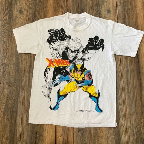 VINTAGE WOLVERINE 90’s MARVEL COMIC BOOKS X-MEN Single Stitched USA T SHIRT Sz L | eBay Vintage Marvel Shirt, Vintage Comic Book T Shirt, Graphic Print T-shirt For Comic-con, Vintage Cartoon Print T-shirt For Streetwear, Superhero Graphic T-shirt For Streetwear, Wolverine T Shirt, Usa T Shirt, Storm Xmen, Geeky Clothes