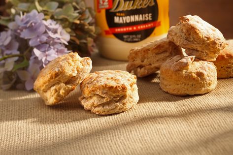 Easy 3 Ingredient Mayonnaise Drop Biscuits | Duke’s Mayo Mayonaise Biscuits, Brunch Desserts, Drop Biscuits, Recipes Sweet, Lemon Bars, 3 Ingredient, Biscuit Recipe, Om Nom, 3 Ingredients