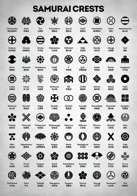 Japanese Clan Symbols, Japanese Tattoo Art Symbols, Cool Symbols Design, Minimalist Japanese Tattoo, Asian Alphabet, Ninja Symbol, Samurai Symbol, Samurai Crest, Clan Symbols