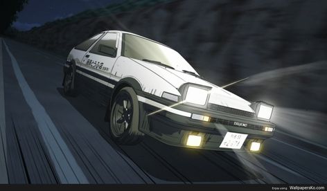 Initial D 1080p - http://wallpapersko.com/initial-d-1080p.html  HD Wallpapers Download Initial D Car, Jdm Wallpaper, Car Artwork, Initial D, Street Racing Cars, Ae86, Street Racing, Japan Cars, Hd Backgrounds