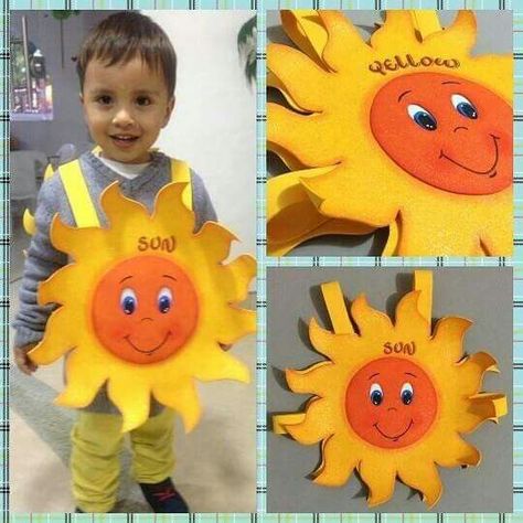 Sun Fancy Dress, Sun Costume For Kids, Sun Costume Diy, Sun Costume, Fancy Dress Costumes Kids, Diy Costumes Kids, Kids Dress Up, Diy Crafts Paper Flowers, Fancy Dress For Kids