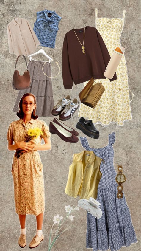 miss honey 2024 #matilda #misshoney #movies #wallpaper #tv #aesthetic #art #90s #aestheticgirl #aestheticboard #moodboard #outfit Matilda Mrs Honey, Miss Honey Aesthetic Outfits, Ms Honey Matilda Outfits, Miss Honey Costume, Ms Frizzle Inspired Outfits, Ms Honey Aesthetic, Miss Frizzle Aesthetic, Miss Honey Outfit, Matilda And Miss Honey