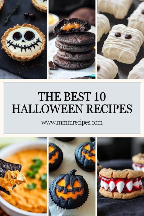 Hosting a Halloween party? These 10 spook-tacular recipes are all you need! From ghoulish treats to hauntingly good main courses, these fun dishes will set the perfect spooky mood. Whether you want creepy or cute, there’s something for everyone! Click to explore the recipes and start planning your unforgettable night! 🎃👻🕸️ Fun Halloween Recipes, Cute Recipes, Halloween Dinner Ideas, Halloween Themed Snacks, Halloween Food Dinner, Kids Cookbook, Fun Halloween Food, Easy Halloween Food, Finger Sandwiches