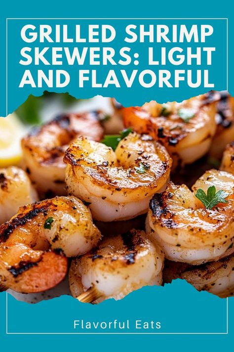 🌶️ Light & Tasty – Try these delicious grilled shrimp skewers for a quick, healthy meal that’s bursting with flavor! Perfect for any occasion. 🍋 #GrilledShrimp #HealthyEating #TastyTreats #QuickMeals Shrimp On The Grill Skewers, Shrimp Skewer Appetizer, Shrimp Skewers In Oven, Shrimp Skewers Grill, Bbq Shrimp Skewers, Shrimp Kabobs, Grilled Shrimp Skewers, Flavorful Shrimp, Skewer Appetizers