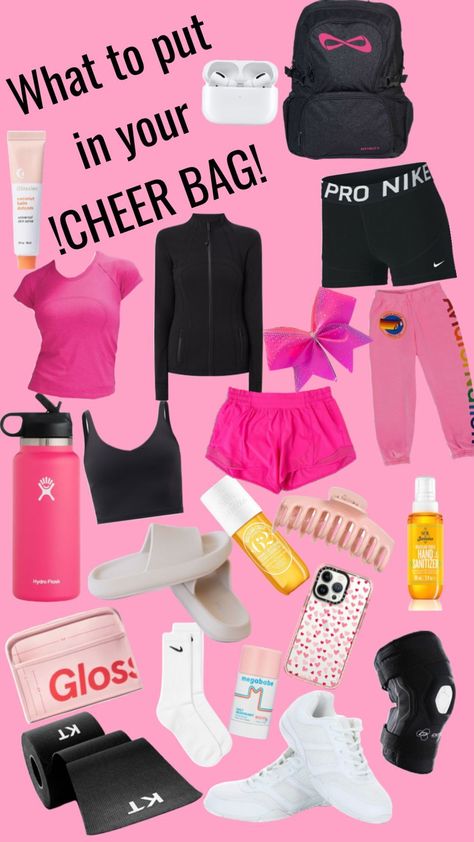 Cheer bag Cheerleading Outfits For Practice, Cheer Practice Outfits, Cheer Music, Cheerleading Bags, Cheer Backpack, Cheer Coach Gifts, Coach Outfits, Cheer Routines, Cheer Team Gifts