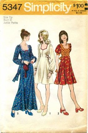 Vintage Poses, Etsy Patterns, 70s Mode, Princess Seam Dress, Peasant Style Dress, Making Patterns, Patron Vintage, Historic Fashion, Boho Hippie Dress