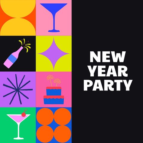 New year party Instagram post template | premium image by rawpixel.com / Pinn New Year Party Outfit Winter, Winter Party Outfit, Christmas Colorful, Party Dress Classy, New Year Images, New Year Party, Dress Classy, Party Poster, About Christmas