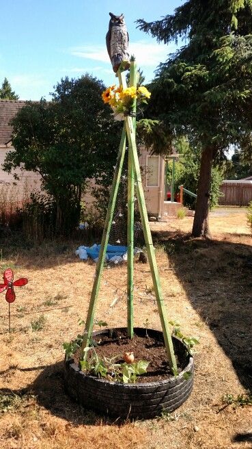 Tire Garden Beds, Tractor Tire Garden, Classroom Areas, Deer Netting, Reception Classroom, Tire Garden, Tire Planters, Hunky Dory, Kids Garden