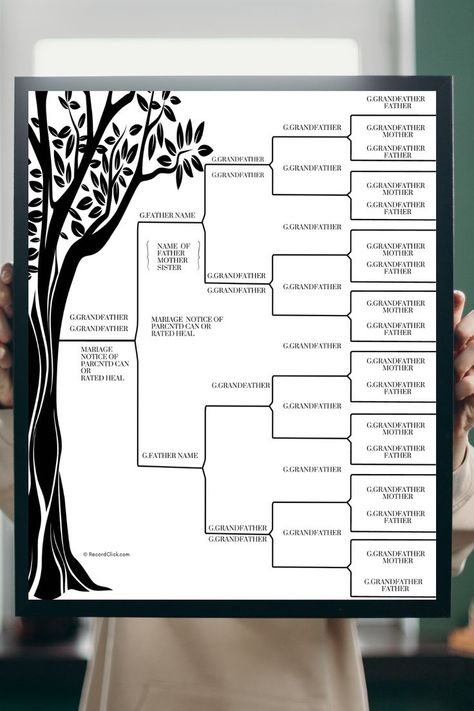 Tree Printable Free, Printable Family Tree, Tree Worksheet, Family Tree Templates, Blank Family Tree Template, Genealogy Art, Free Family Tree Template, Family History Organization, Blank Family Tree