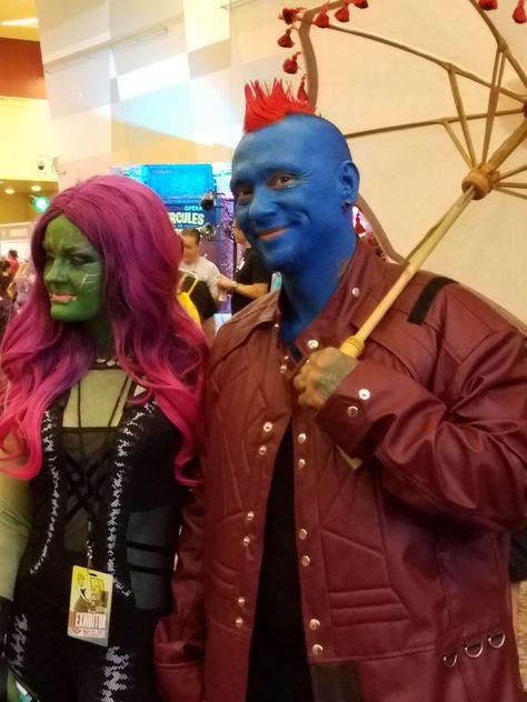 Yondu, Guardians of the Galaxy cosplay Guardians Of The Galaxy Couples Costume, Yondu Cosplay, Guardians Of The Galaxy Cosplay, Marvel Yondu, Gamora Cosplay, Guardians Of The Galaxy, Red Leather, Red Leather Jacket, Leather Jacket