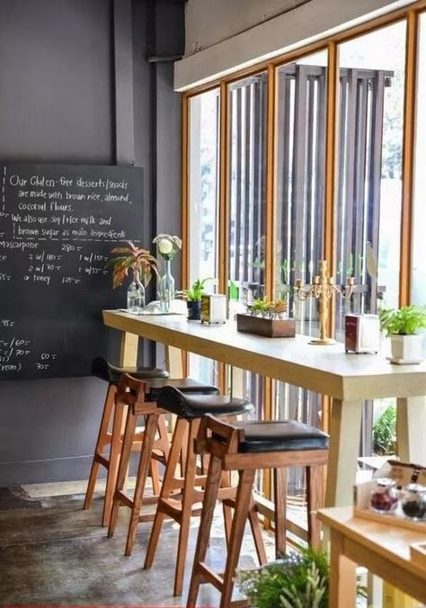 Cafe Designs, Wood Cafe, Home Bedroom Design, Small Coffee Shop, Small Cafe Design, Cafe Idea, Cafe Seating, Coffee Shop Interior Design, Café Design