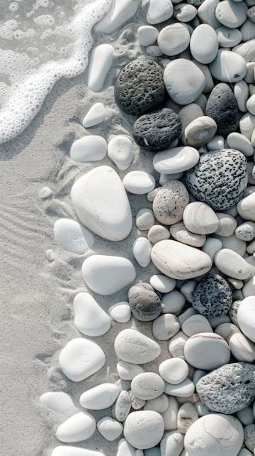 Premium Photo | Rocks on Sandy Beach Generative AI Beach Sand Photography, Pebble Beach Aesthetic, Beach Rocks Aesthetic, Rock Aesthetic, Beach Rocks, Stationery Templates, Business Card Maker, Poster Maker, Flyer Maker