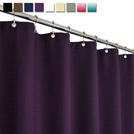 Amazon.com: Barossa Design Waffle Weave Shower Curtain Hotel Luxury Spa, 230 GSM Heavy Duty Fabric, Water Repellent, Purple, 71x72 Inch: Bedding & Bath White Ruffle Shower Curtain, Ombre Shower Curtain, Purple Shower, Purple Shower Curtain, Ruffle Shower Curtains, Waffle Weave Shower Curtain, Bathroom Decor Themes, Cloth Shower Curtain, Purple Bathrooms