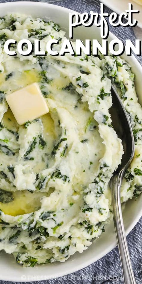 Colcannon Recipe Creamy Butter Sauce, Colcannon Recipe, Potato Side Dishes, Creamy Mashed Potatoes, Butter Sauce, Super Healthy, Veggie Dishes, Traditional Food, Taste Buds