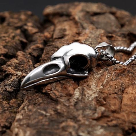 Just found this amazing item on AliExpress. Check it out! $7.22 | Gothic Viking Raven Skull Necklace Stainless Steel Viking Crow Skull Pendant Necklace for Men Women Fashion Punk Hip Hop Jewelry Gothic Viking, Crow Pendant, Raven Skull Necklace, Viking Raven, Crow Skull, Skull Pendant Necklace, Raven Skull, Skull Necklace, Skull Pendant