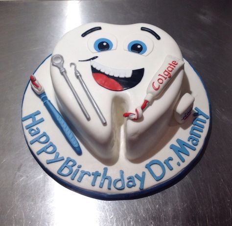 Dentist tooth cake. Dental Cake, Dentist Cake, Tooth Cake, Nursing Cake, Fantasy Cake, Creative Baking, Tool Cake, Cake Board, Cake Images