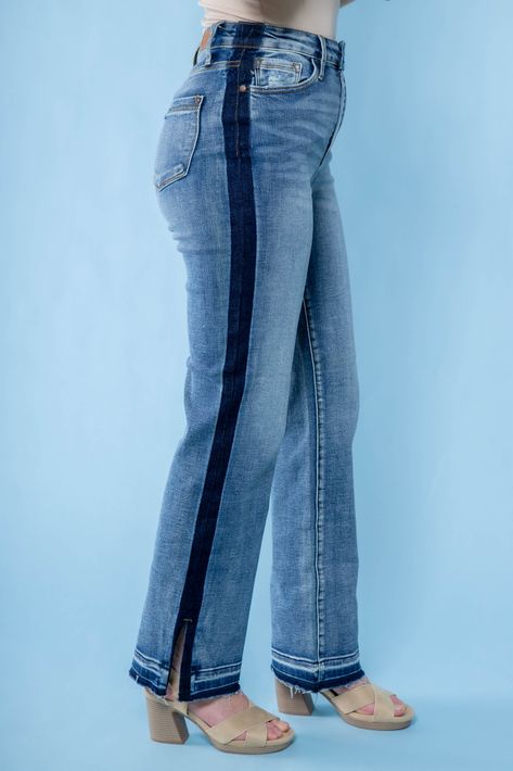 Frayed bottom jeans