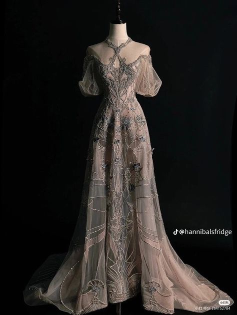 Ethereal Dress, Old Fashion Dresses, Fantasy Dresses, Royal Dresses, Beige Dress, Dream Wedding Ideas Dresses, Fantasy Gowns, Ballroom Dress, Fairytale Dress