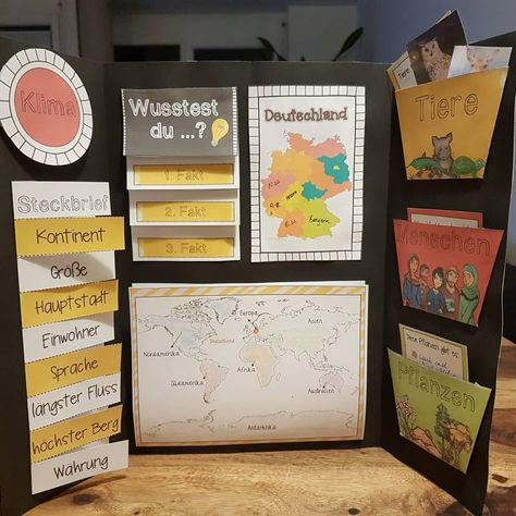 unterichtmitspass on Instagram: “LÄNDER LAPBOOKS 🇦🇮🇧🇪🇦🇶🇦🇽🇨🇨 Derzeit präsentiert jeder Schüler*In aus der 5. Klasse ein Land im Erdkundeunterricht. Ich habe den Schülern…” Presentation Ideas For School, Lapbook Ideas, Cute Powerpoint Templates, Science Fair Projects Boards, Mind Map Design, File Decoration Ideas, School Study Ideas, Creative School Project Ideas, Presentation Board Design