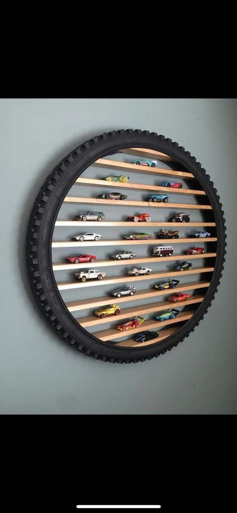 Crafty Fun Group | I have a question , what would this look like with marbles on it & a mirror behind it | Facebook Hot Wheels Holder, Wheel Storage, Shoe Storage Diy, Hot Wheels Storage, Diy Outdoor Storage, I Have A Question, Cushion Storage, Bicycle Storage, Fun Group