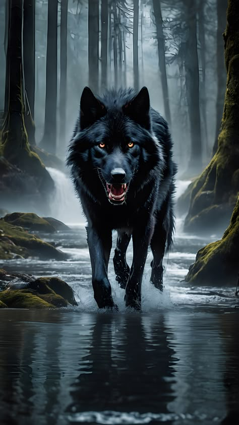 A Hero of the People The Wolf, Black Wolf Wallpaper, Black Wolf Aesthetic, Black Wolf Art, Wolf With Red Eyes, Red Riding Hood Wolf, Wolf People, Eagle Wallpaper, Wolf Images