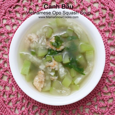 Opo Squash, Soup For Babies, Shrimp Soup Recipes, Melon Soup, Vietnamese Soup, Vietnamese Pork, Minced Pork, Picky Toddler, Viet Food