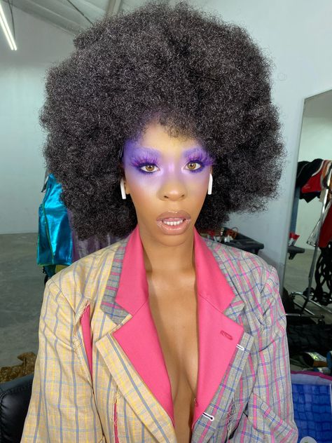 Editorial Purple Makeup, Purple Editorial Makeup, Purple Makeup Looks, College Ideas, Purple Makeup, Cool Makeup Looks, Looks Black, Makeup For Black Women, Editorial Makeup