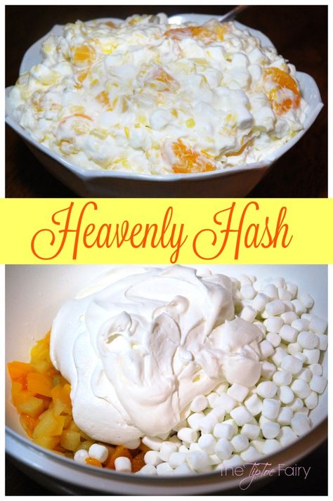 Heavenly Hash - a holiday fruit salad perfect for Thanksgiving or Christmas. This is an old family recipe. | The TipToe Fairy Holiday Fruit Salad, Fairy Fruit, Salad Recipes Holidays, Heavenly Hash, Christmas Fruit Salad, Creamy Fruit Salads, Holiday Fruit, Best Fruit Salad, Fruit Salad Recipe