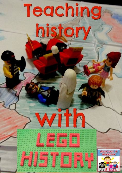 teaching history with LEGOs Lego Homeschool, Lego History, Lego Desk, Teaching Us History, Used Legos, Social Studies Notebook, American History Lessons, World History Lessons, Homeschool Board