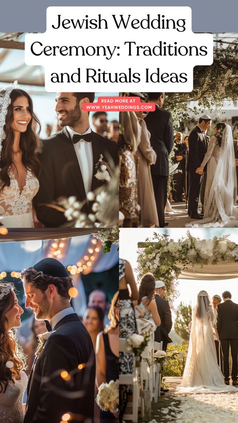 A stunning wedding couple standing in full body under a chuppah during a Jewish wedding ceremony, surrounded by friends and family, capturing the essence of traditional rituals and joyful celebrations. Moroccan Jewish Wedding, Wedding Jewish, Jewish Wedding Ideas, Modern Jewish Wedding, Hindu Jewish Wedding, Jewish Wedding Ideas Chuppah, Ancient Jewish Wedding, Interfaith Wedding Jewish Christian, Secular Wedding