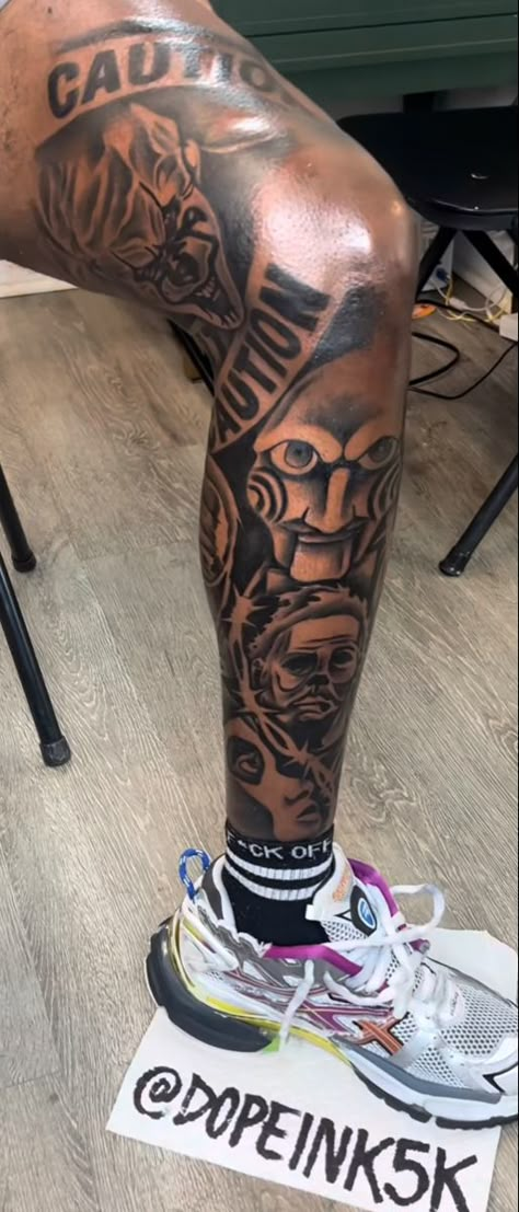 Leg Sleve Ideas For Men, Inner Leg Tattoo For Men, Leg Sleeve Tattoo Male Ideas, Half Sleeve Leg Tattoo Men, Leg Sleeve Ideas Men, Full Leg Tattoos Men's, Full Leg Sleeve Tattoo Male, Unique Leg Tattoos For Men, Light Skin Tattoos