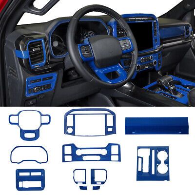 (eBay) Blue Interior Decoration Trim Cover Kit For Ford F150 2021 2022+ Accessories 11X F150 Accessories, The Grease, Blue Car, Trim Kit, Jeep Gladiator, Blue Interior, Truck Accessories, Ford Explorer, Interior Decoration