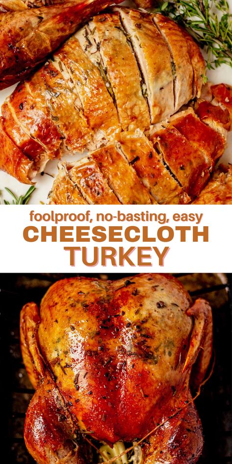 Roasted Turkey Using Cheesecloth, Turkey With A Cheese Cloth, Herb Butter Roasted Turkey, Thanksgiving Turkey Recipes With Cheese Cloth, Juicy Oven Turkey Recipes, How To Decorate Your Turkey Platter, Best Turkey Recipe With Cheese Cloth, Turkey Cheese Cloth, How To Use Cheese Cloth On Turkey