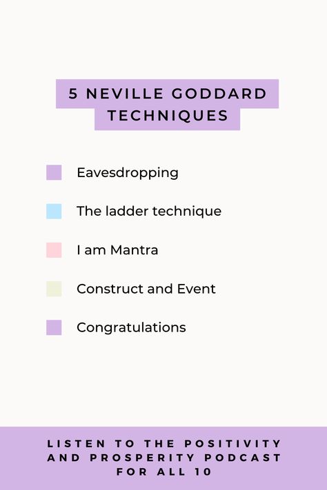 Listen to episode 216 and 217 of The Positivity and Prosperity Podcast to find out how to use all 10 Neville Goddard Manifestation techniques to speed up and activate the law of attraction in your life!  Manifestation coach | Law of attraction techniques | Neville Goddard methods | Neville Goddard manifestation techniques Neville Goddard Techniques, Manifestation Coach, Life Manifestation, Manifestation Techniques, Money Blocks, Neville Goddard, The Law Of Attraction, Free Money, Achieve Your Goals