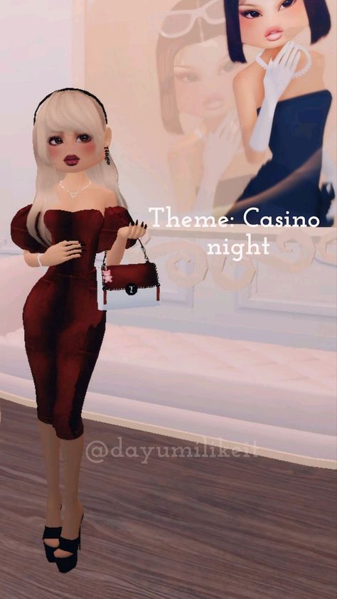 #dresstoimpress #casino #red #outfits #fashion #aesthetic #1 Dress To Impress Theme Casino Night, Casino Night Outfit Dress To Impress, Red Dress To Impress, Casino Night Dress To Impress, Casino Night Dress, Casino Night Outfit, Night Theme, Roblox Dress, Red Outfits